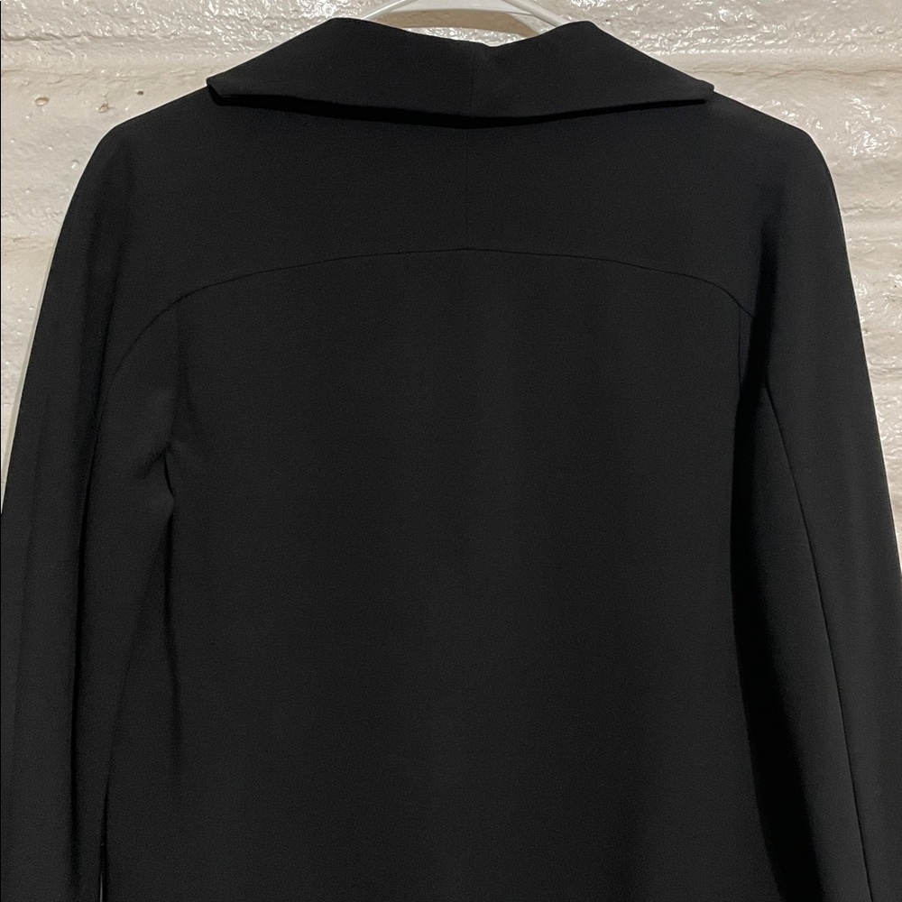 Max Mara women’s Black viscose open face duster/blazer with pockets - Picture 10 of 11